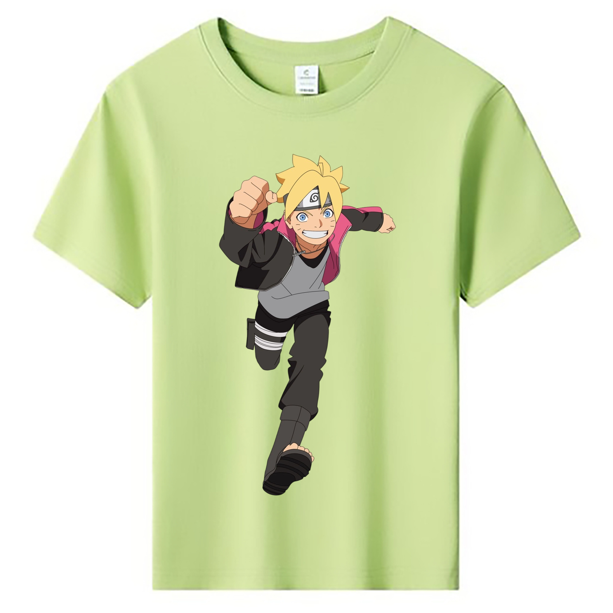 NARUTO -ナルト- うずまき ボルト Uzumaki Boruto 綿100％キッズTシャツ（フロントプリント）